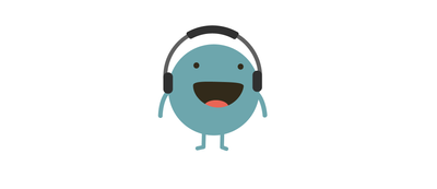 Character on a headphone