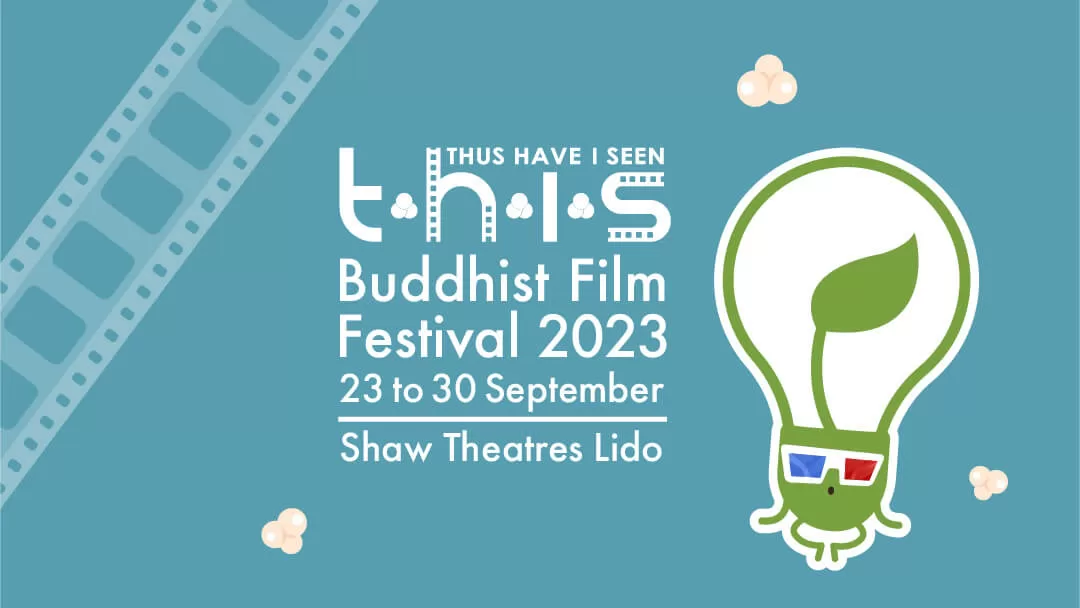THIS Buddhist Film Festival Logo with Cartoon wearing 3D movie glasses