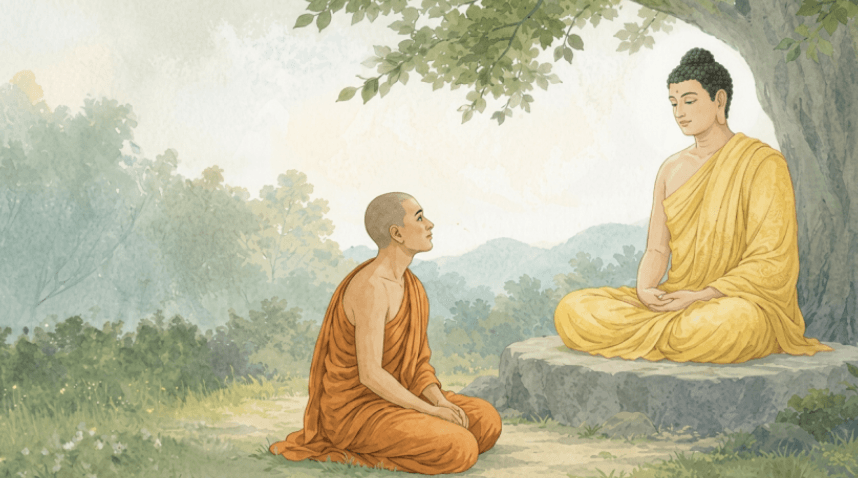 The Monk who Couldn’t Take His Eyes Off the Buddha